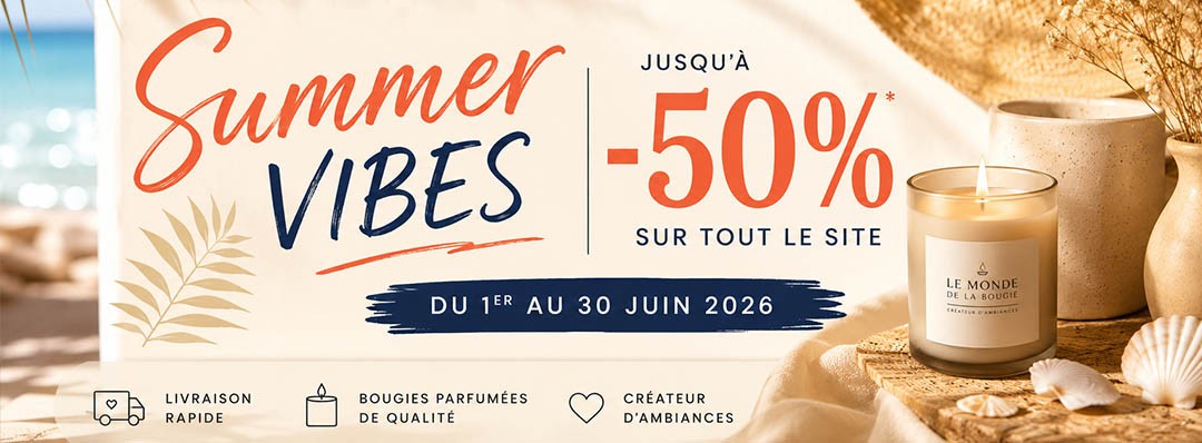 summer vibes : offre bougies parfumées
